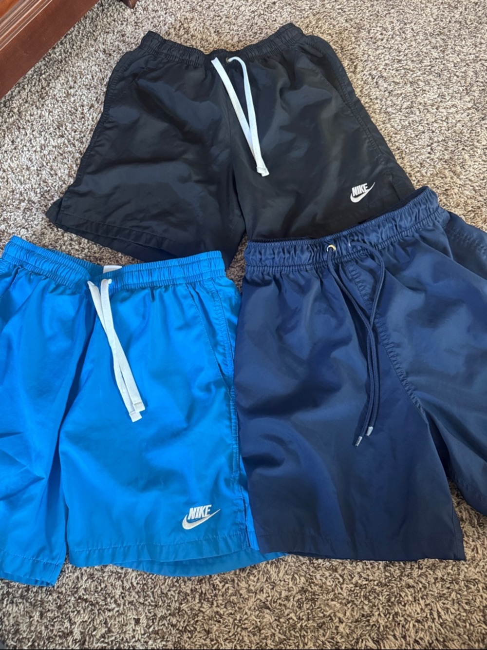 Nike Shorts Trio - Black, Royal Blue, Navy